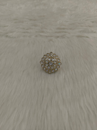 Gold Cocktail Indian Finger Roopa Rings
