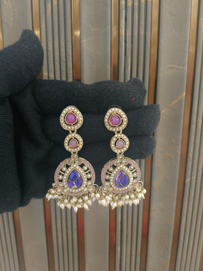 Gold Bollywood Indian Kanif Earrings