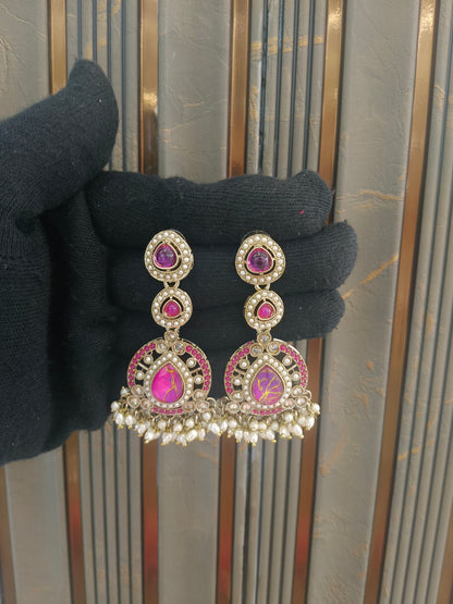 Gold Bollywood Indian Kanif Earrings