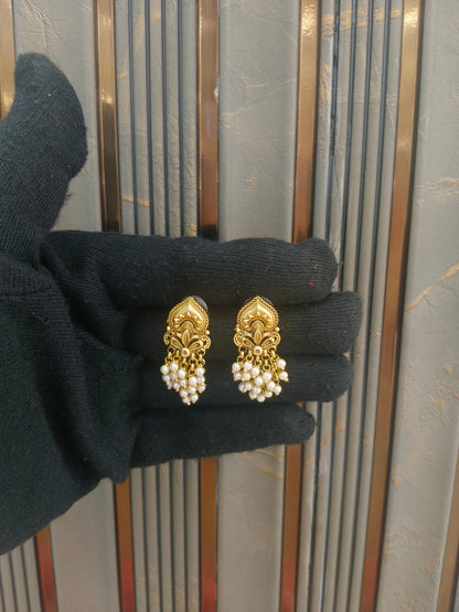 Gold Polki Yaad Earrings
