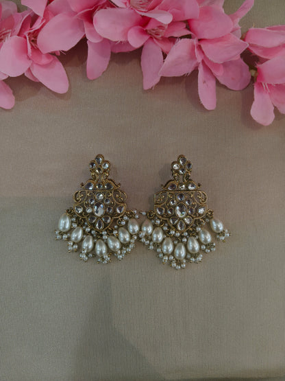 Antique  Kundan Bollywood Cora Earrings