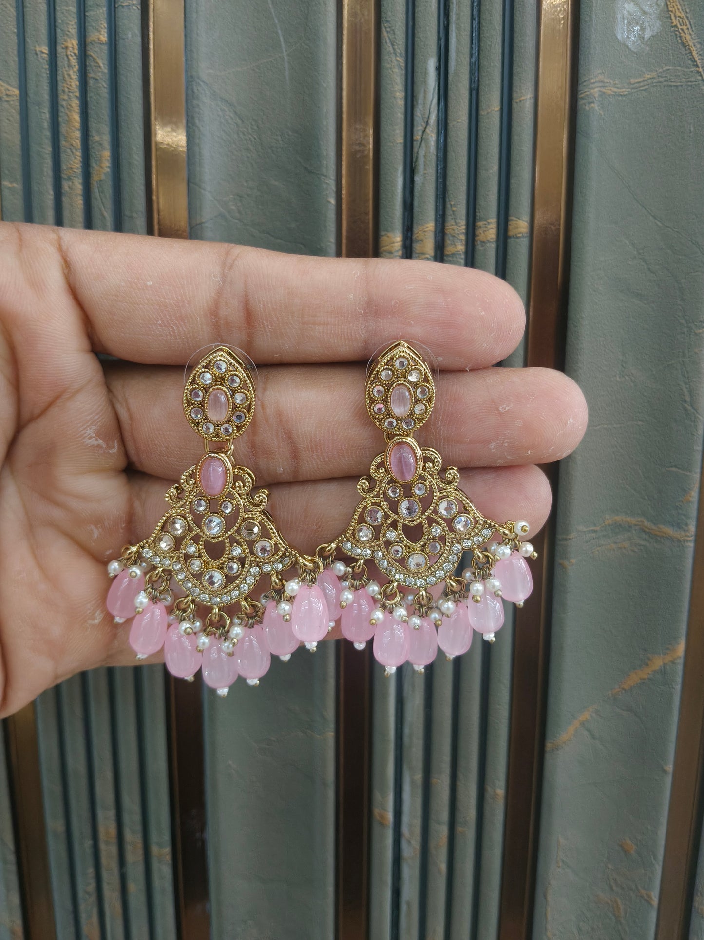 Antique  Kundan Bollywood Sonam Earrings