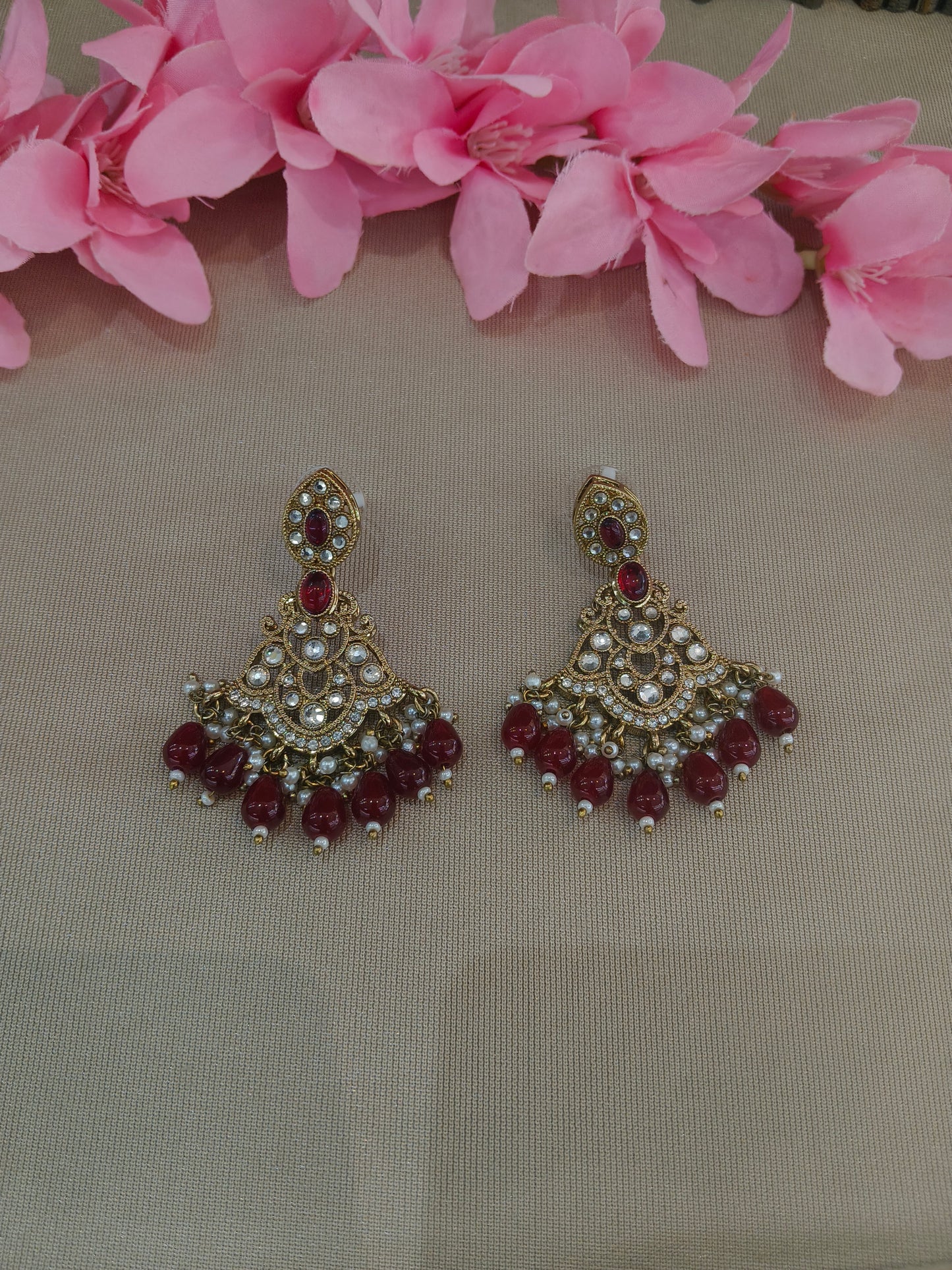 Antique  Kundan Bollywood Sonam Earrings