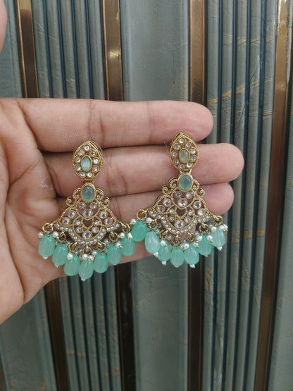 Antique  Kundan Bollywood Sonam Earrings