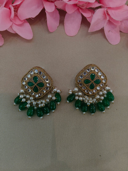 Antique  Kundan Bollywood Beli Earrings