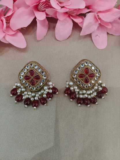 Antique  Kundan Bollywood Beli Earrings