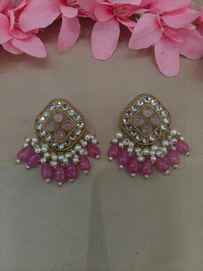 Antique  Kundan Bollywood Beli Earrings