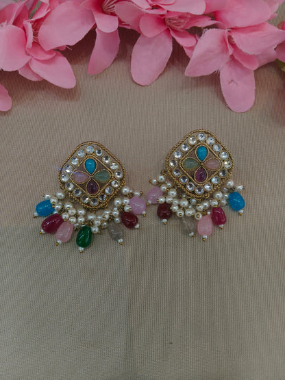 Antique  Kundan Bollywood Beli Earrings