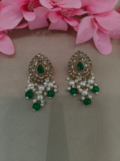 Antique  Kundan Bollywood Soti Earrings
