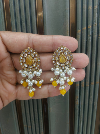 Antique  Kundan Bollywood Soti Earrings