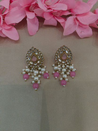 Antique  Kundan Bollywood Soti Earrings