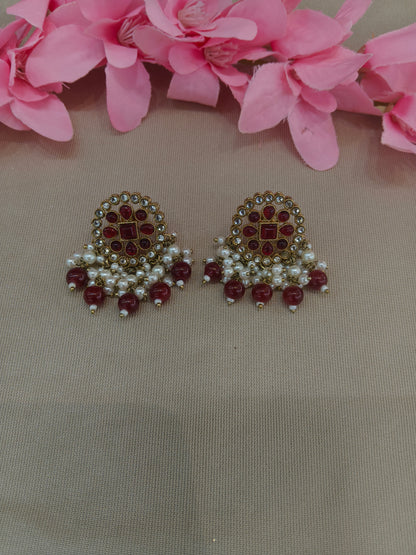 Antique  Kundan Bollywood Soti Earrings