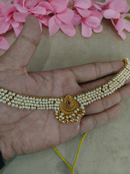Gold Polki Necklace Jewellery Zarina Set