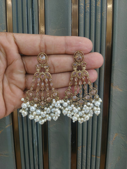 Indian Antique Gold Teji Earrings
