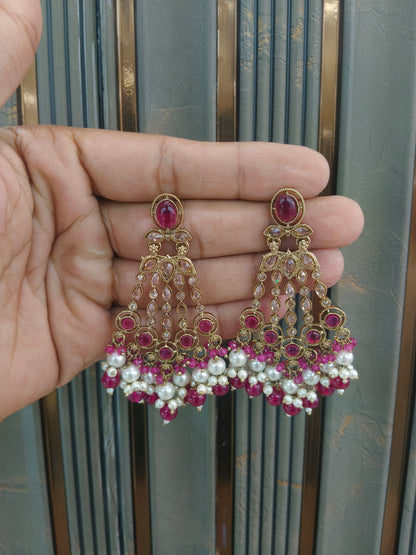 Indian Antique Gold Teji Earrings