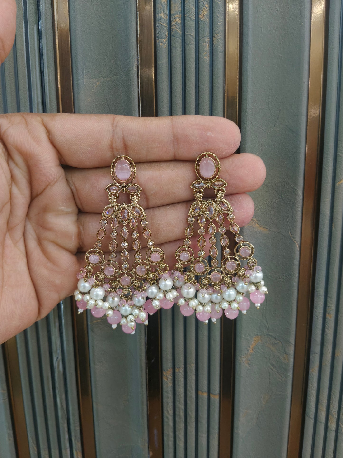 Indian Antique Gold Teji Earrings