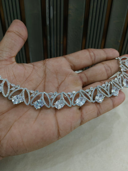 American Diamond AD Necklace Alexa Set