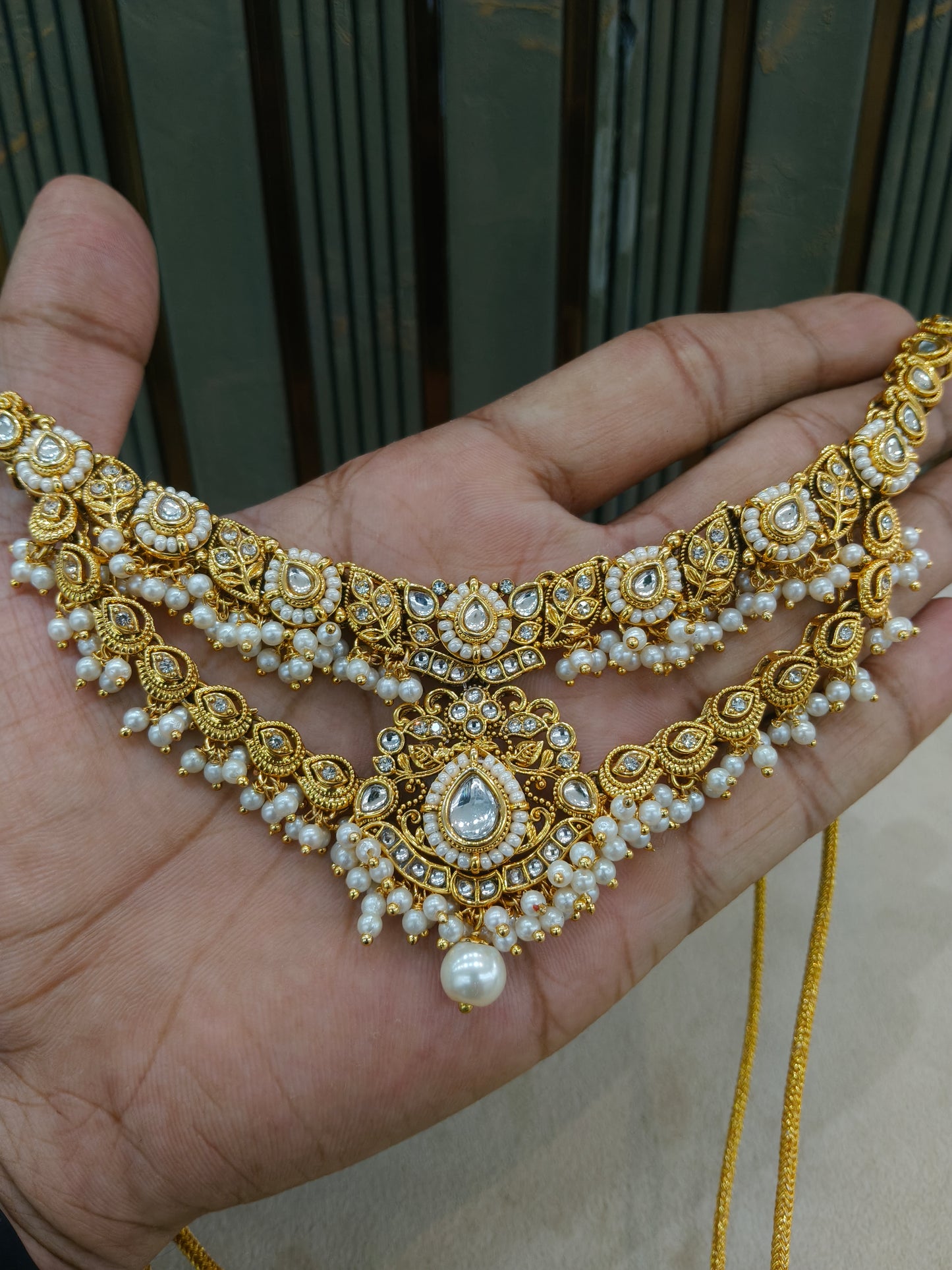 White Kundan necklace Set/ kundan Indian jewellery kundan Dony sets