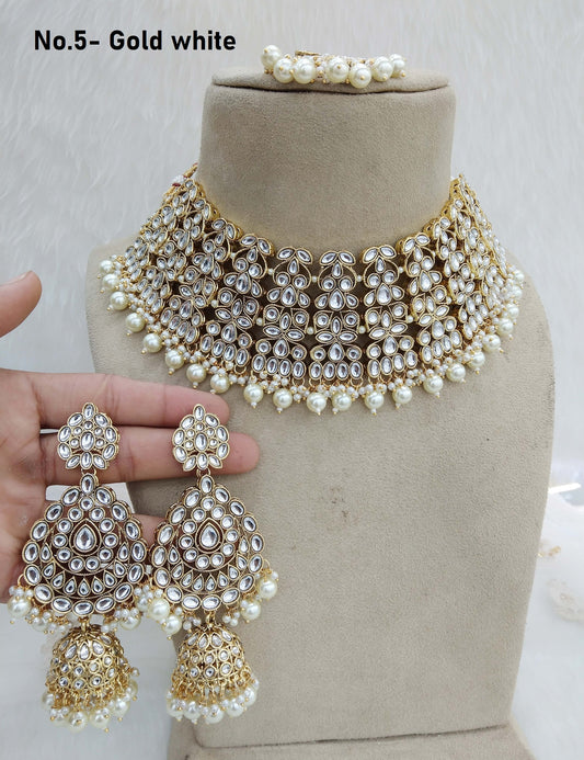 Indian jewellery kundan Choker Set Necklace Earrings Set Indian lincoln Jewellery Necklace Set/Indian Choker Set