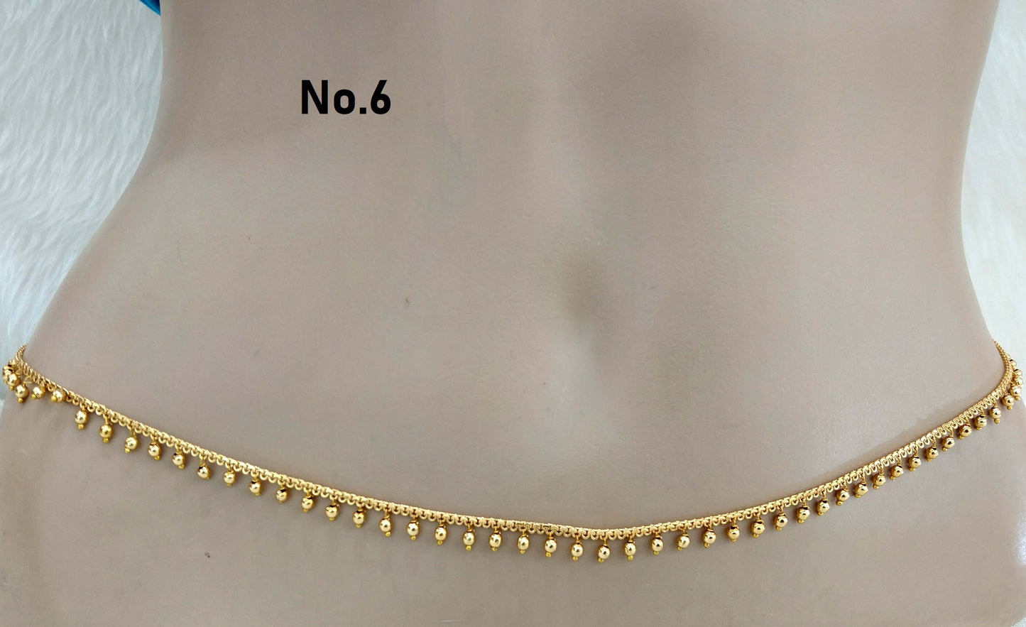 Waist Chain Gold Polki Belly Waist Sari Saree Chain Jewelry Indian Kamarbandh Kamarband Belt/Simple Body Chain Jewellery