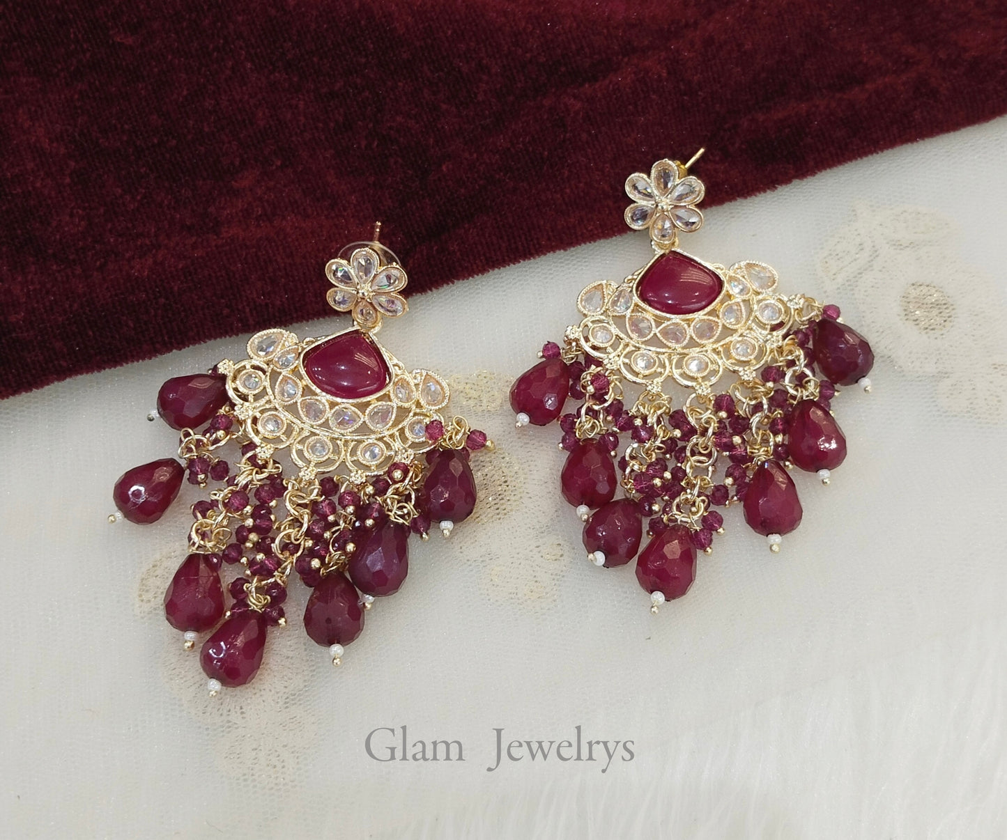 Indian earrings jewellery/Purple earrings/indian earrings sochi