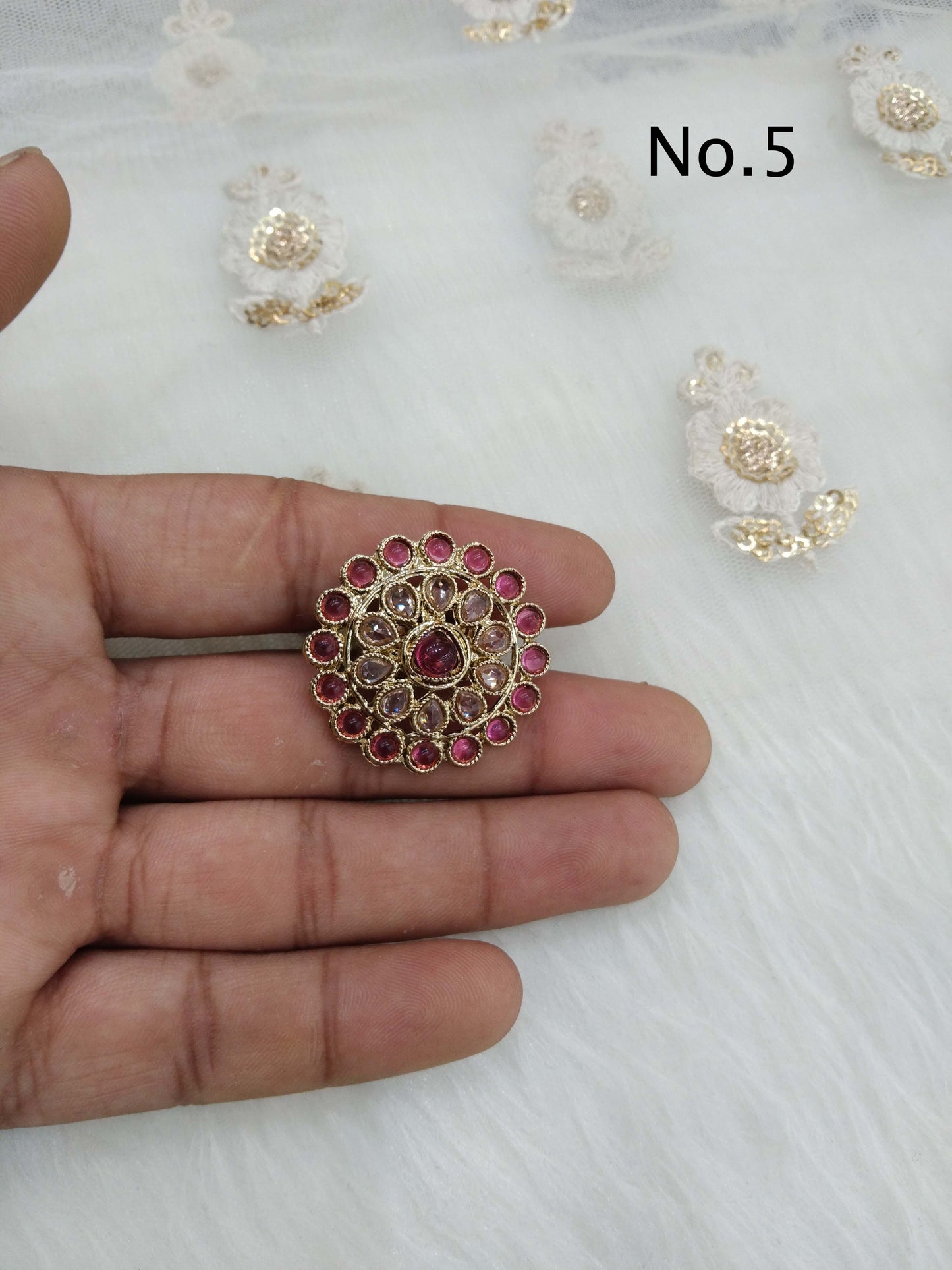 Indian Ring /Antique gold Finger rings round bridal ring hand accessory/saini