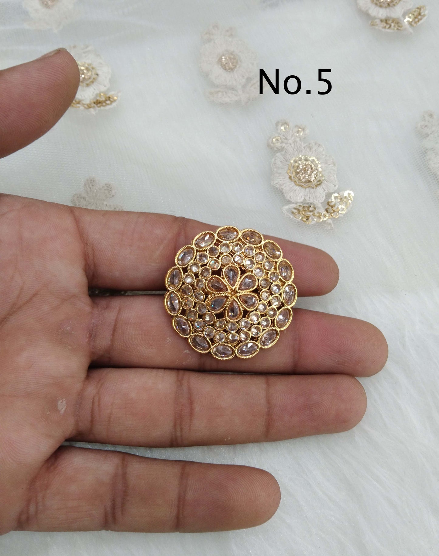 Indian Ring /gold finish Finger rings round bridal ring hand accessory/hki