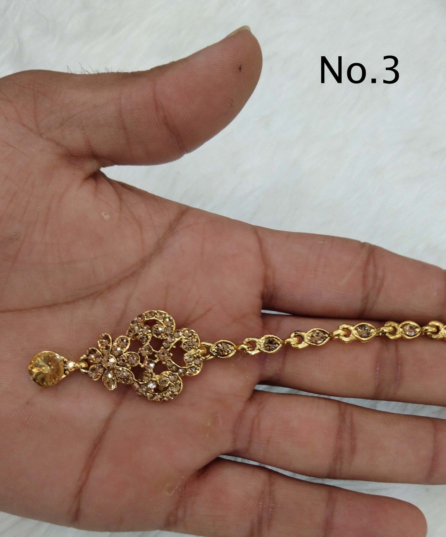 Online Indian Tikka Headpiece /Bollywood Maang Tikka Tika South Indian Hair chery Jewellery
