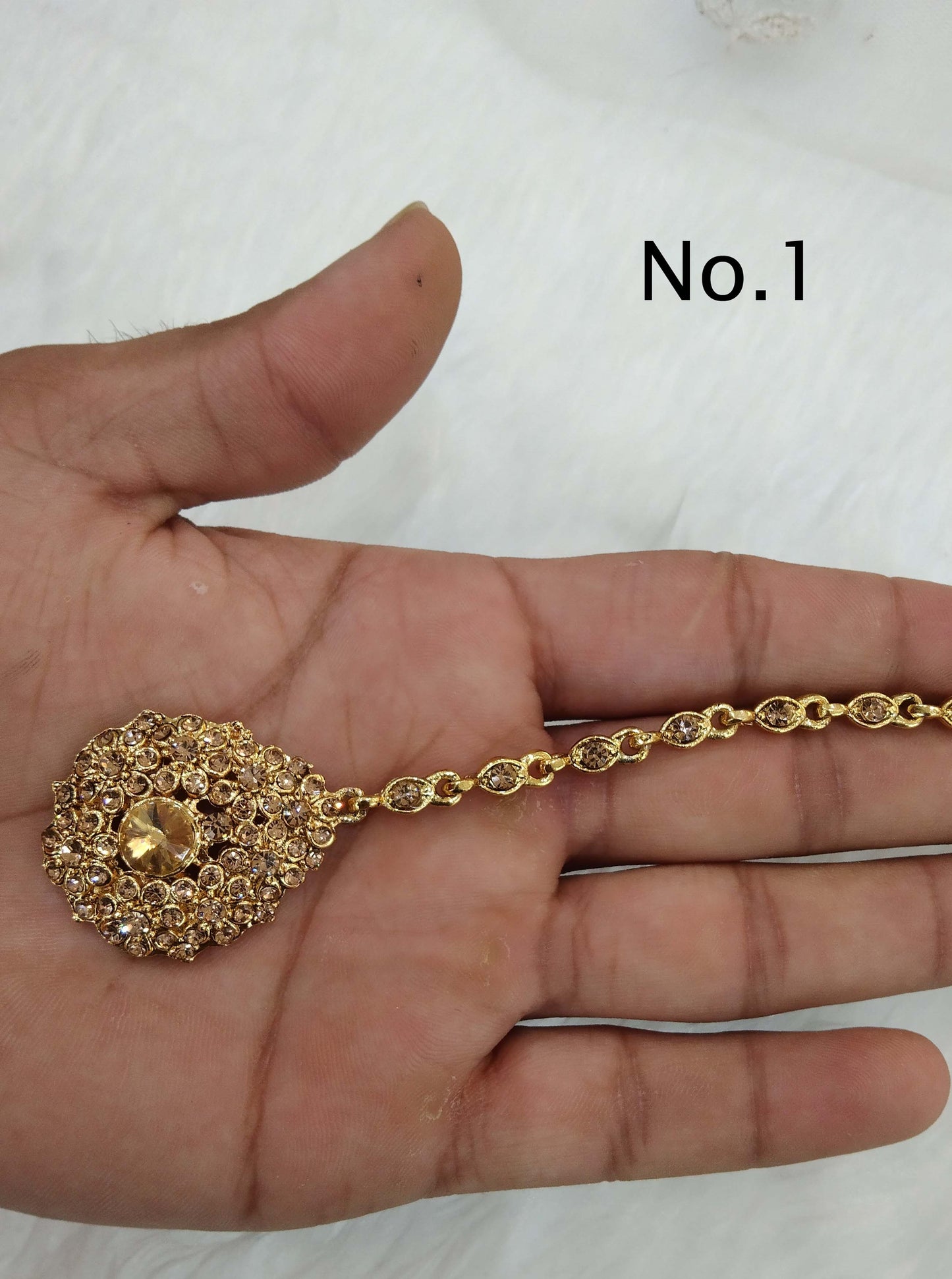 Online Indian Tikka Headpiece /Bollywood Maang Tikka Tika South Indian Hair chery Jewellery