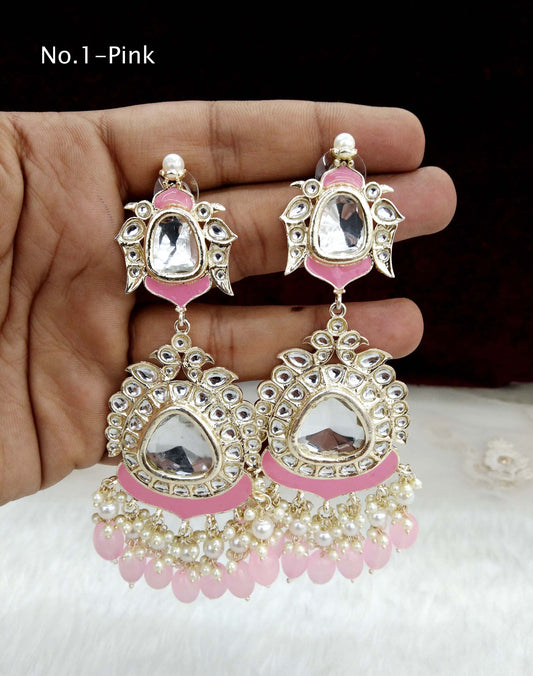 Indian Kundan Earrings Jewellery/Kundan Earrings/ bollywood Earrings suzlone Set