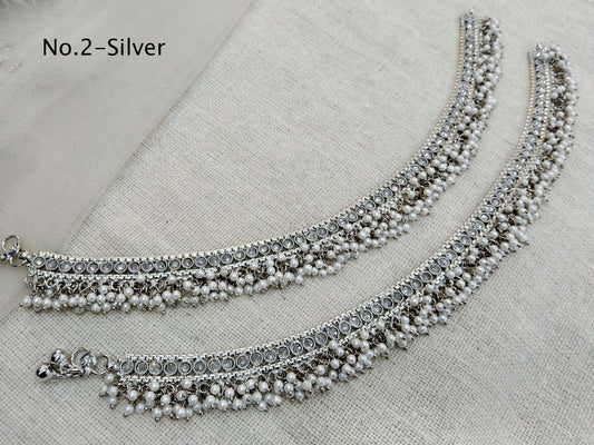 Anklets Foot Pair Bracelet Silver Indian Payal Jhanjar Jewellery Jewellery
