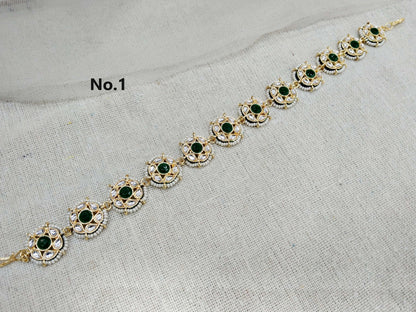 Indian Headpiece Matha Patti Head piece sheesh fool/Bollywood Head Piece Tikka Hair chain/ Indian Head Jewellery