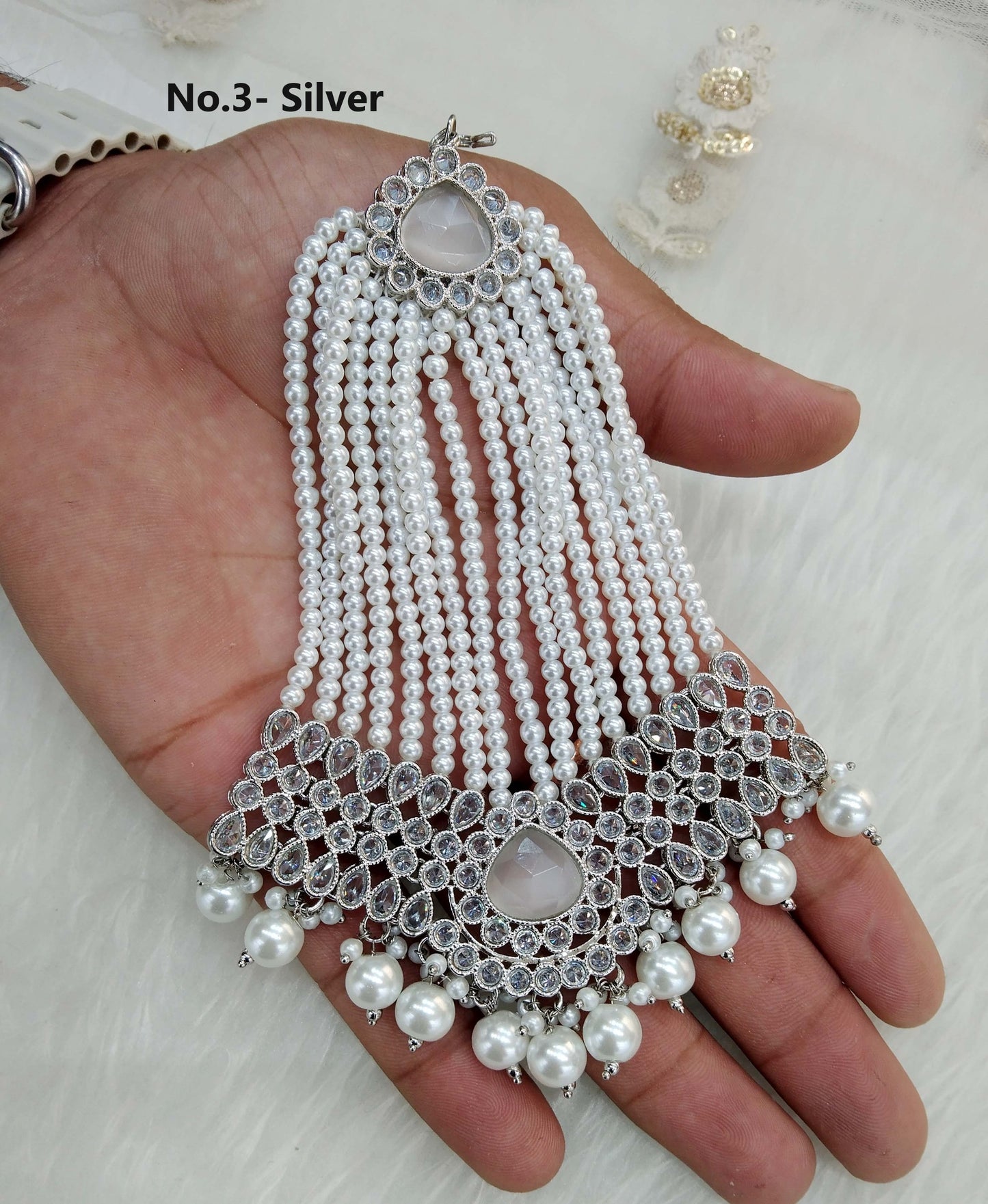 Dark gold, SIlver HeadPassa Jhumar Jhoomer Headpiece Bridal Passa/Hijab Headpiece/Pakistani side Headpiece