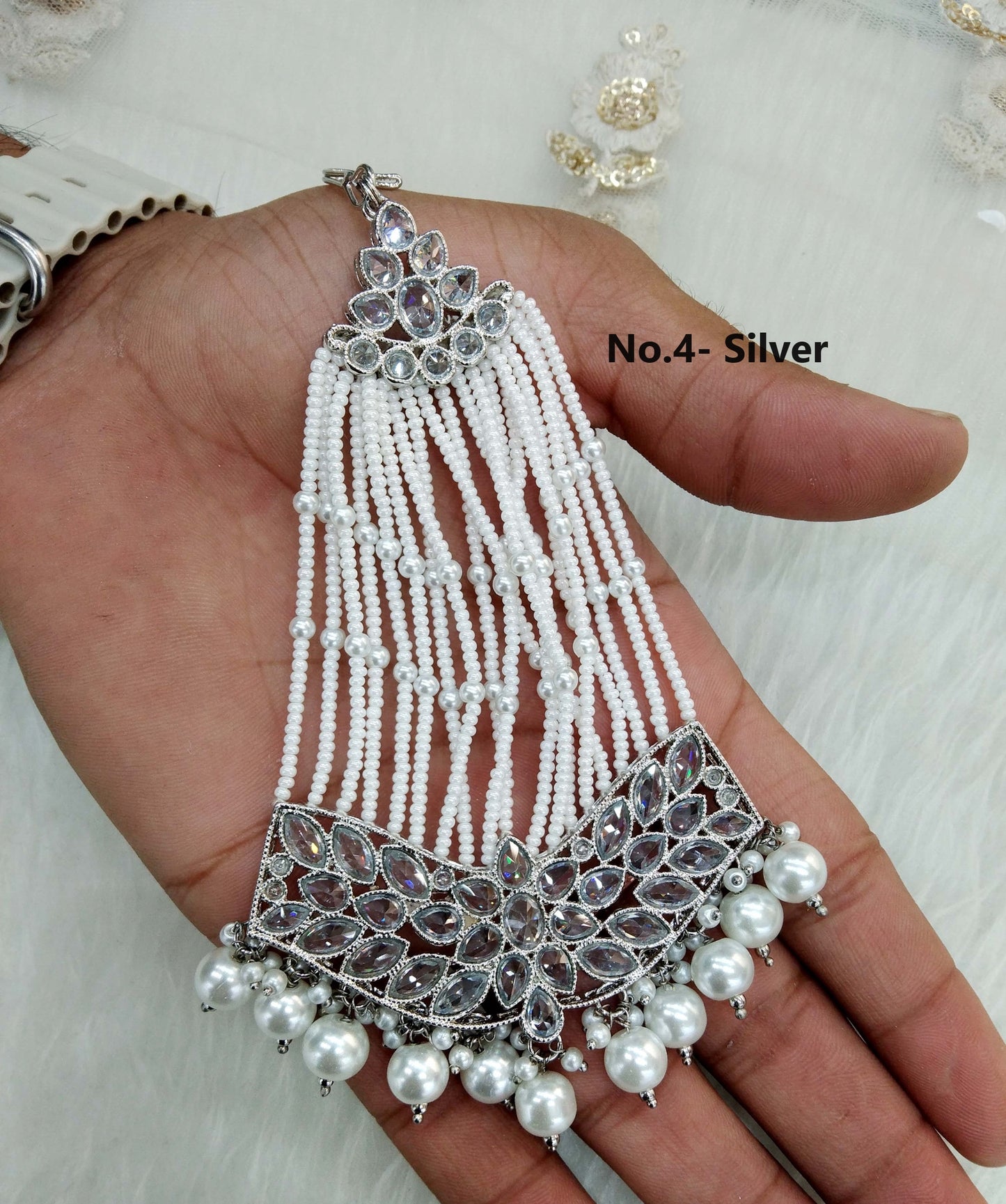 Dark gold, SIlver HeadPassa Jhumar Jhoomer Headpiece Bridal Passa/Hijab Headpiece/Pakistani side Headpiece