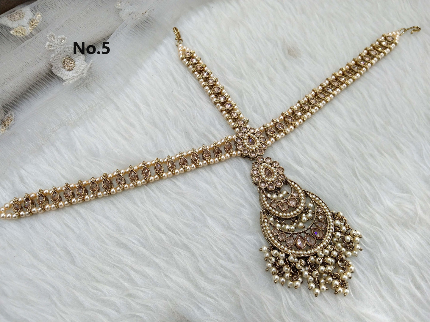 Indischer Kopfschmuck Matha Patti Kopfkette/Bollywood Kopfschmuck Tikka Haarkette/Indischer Kopfschmuck/Pakistanischer Kopfschmuck