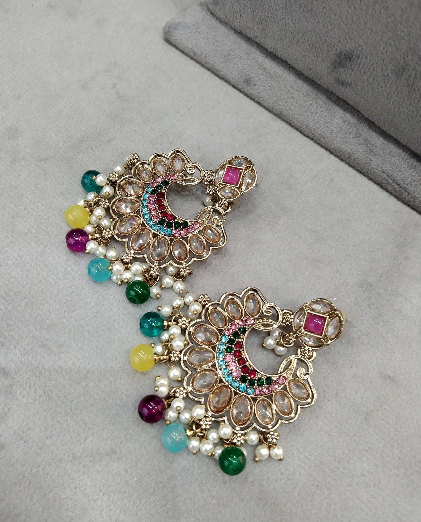 Indian Earrings Jewellery/ Earrings/ bollywood Earrings veni Set