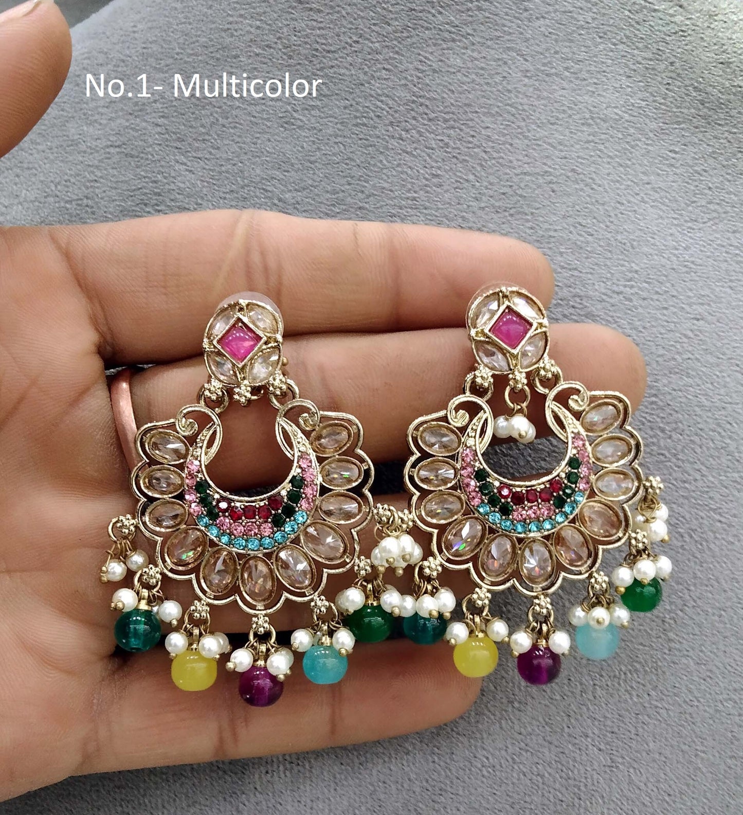 Indian Earrings Jewellery/ Earrings/ bollywood Earrings veni Set