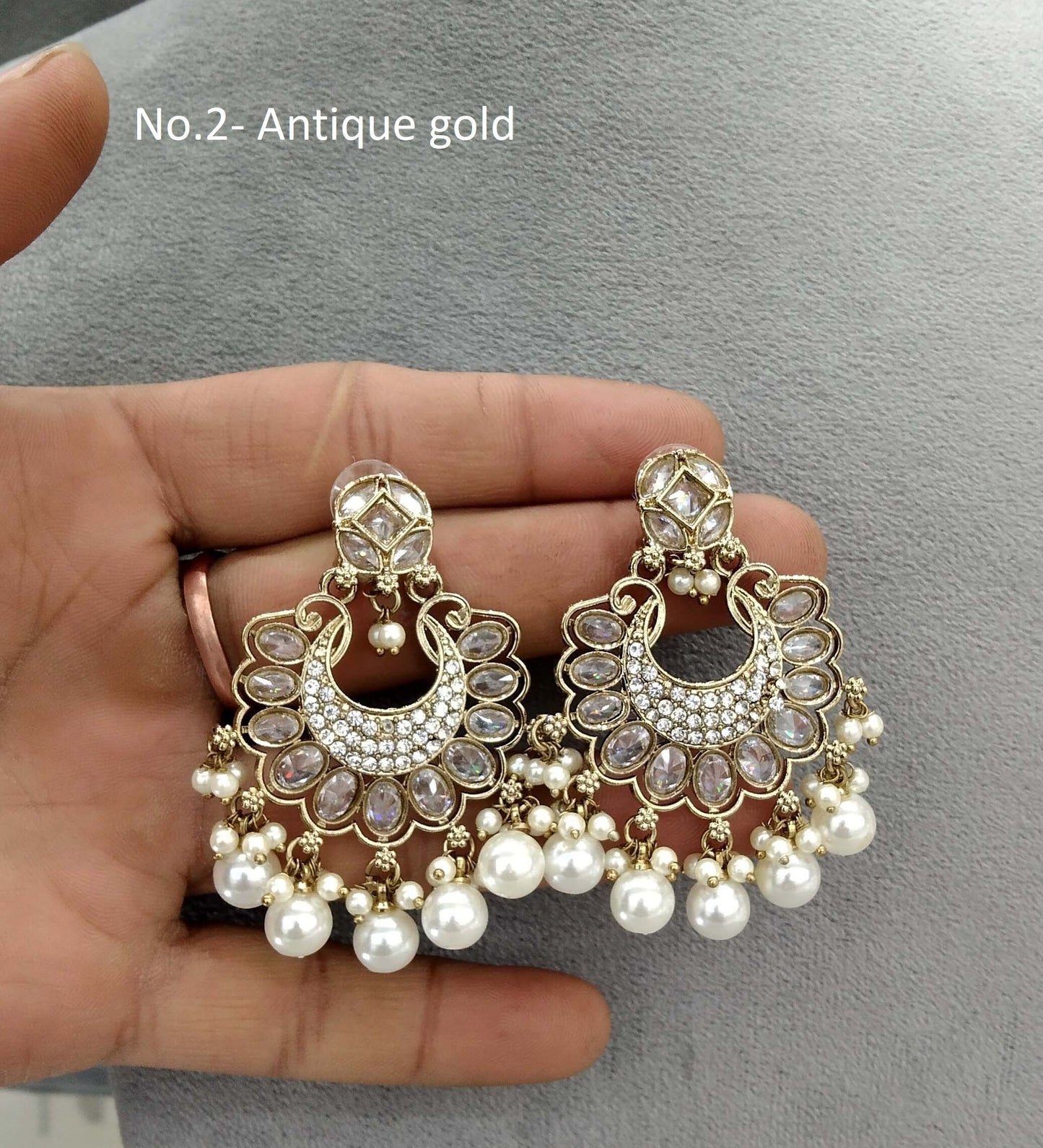 Indian Earrings Jewellery/ Earrings/ bollywood Earrings veni Set