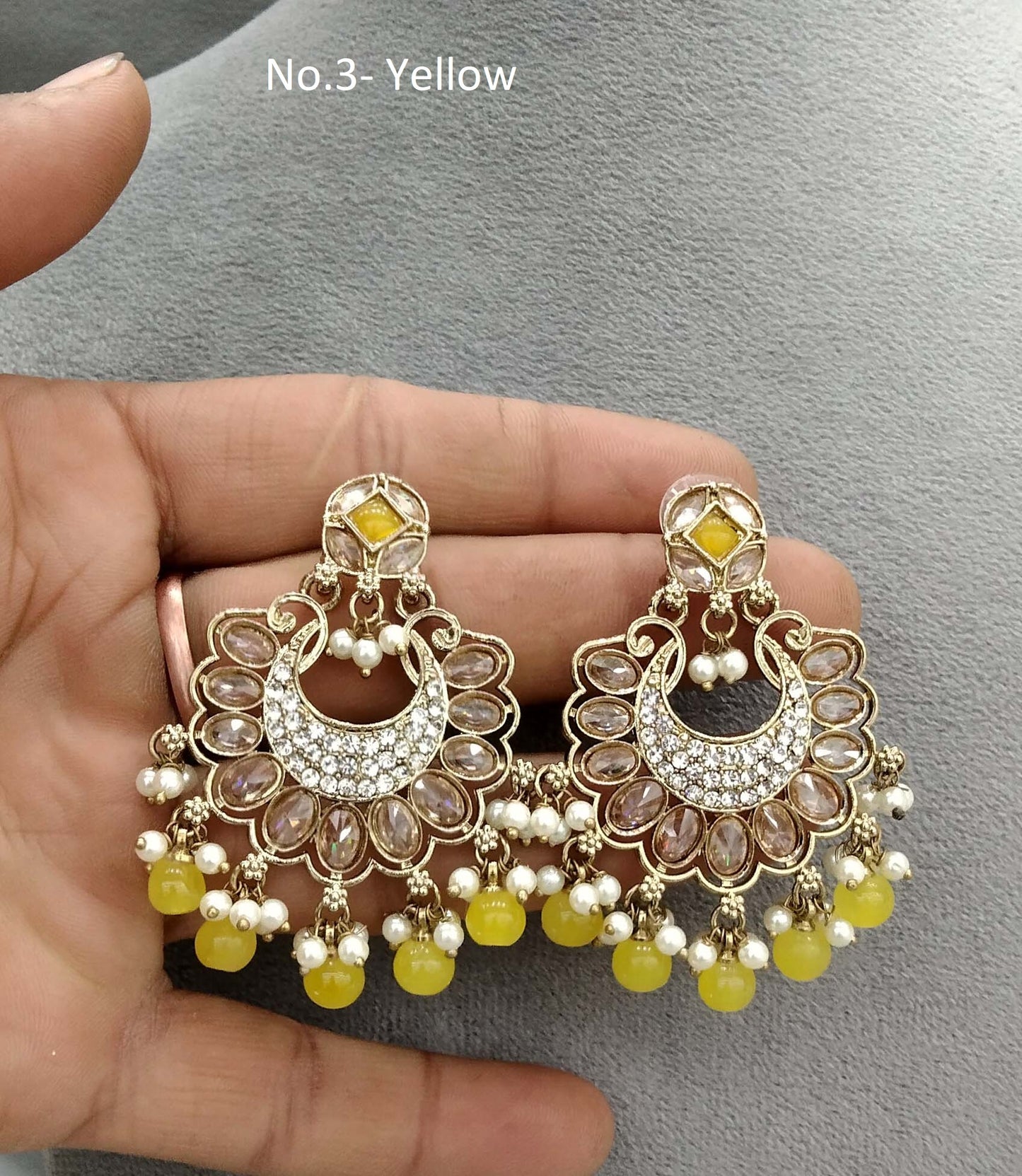 Indian Earrings Jewellery/ Earrings/ bollywood Earrings veni Set