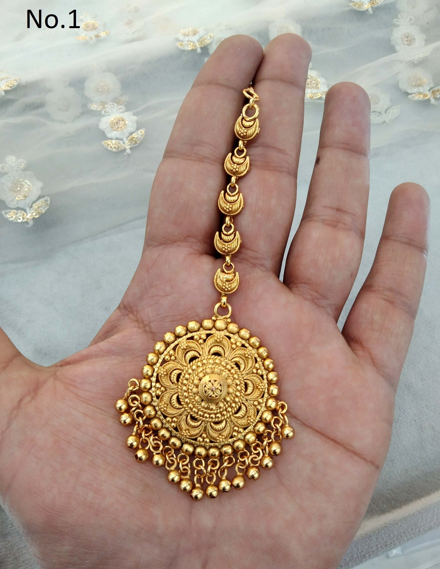 Gold polki Tika Tikka Jewellery Indian Headpiece Tikka toni Jewellery