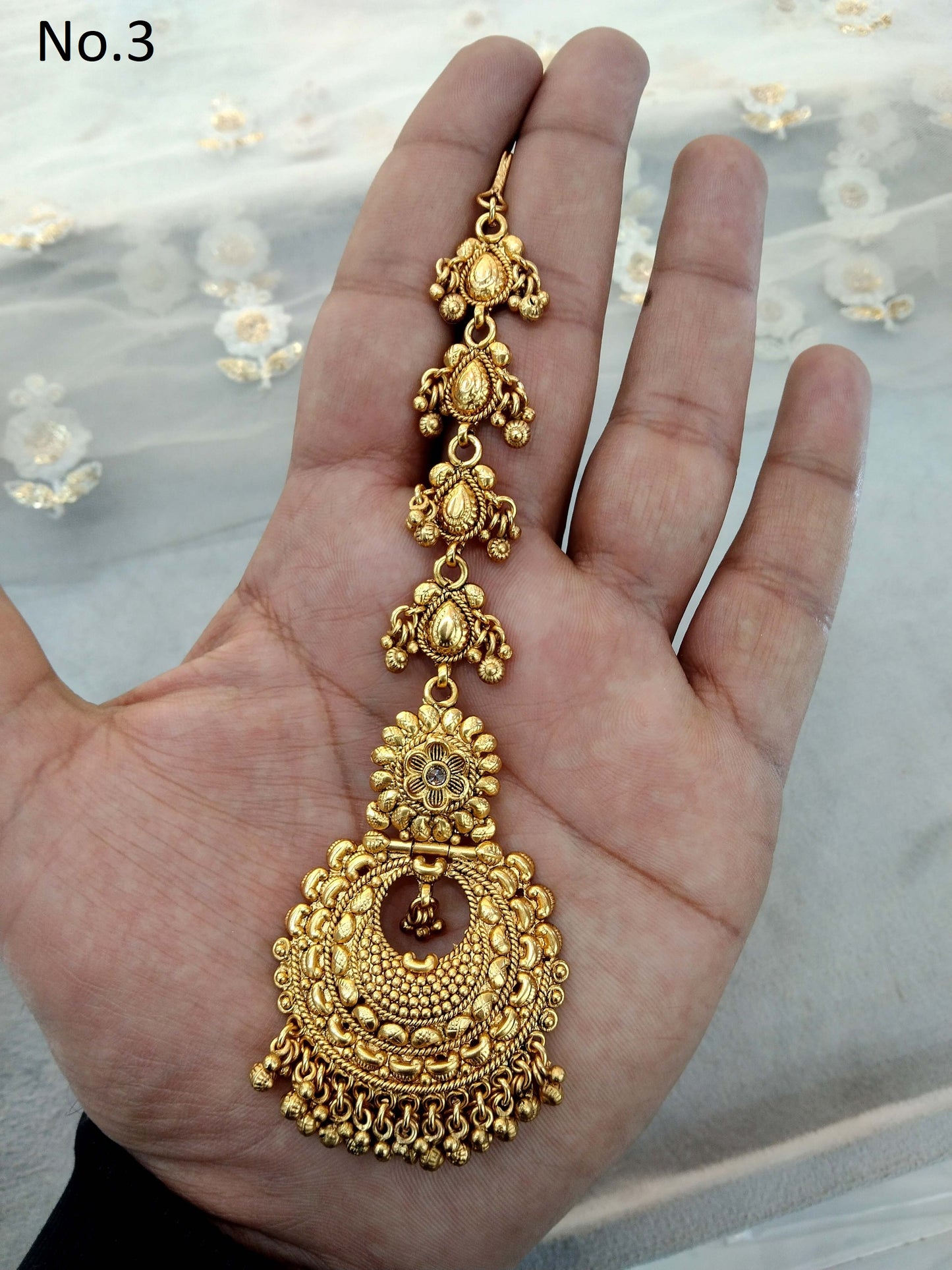 Gold polki Tika Tikka Jewellery Indian Headpiece Tikka toni Jewellery