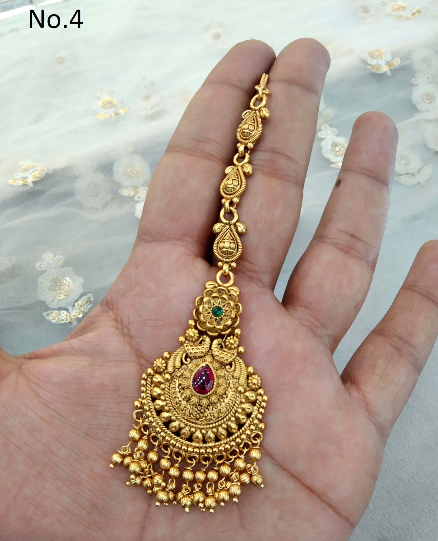 Gold polki Tika Tikka Jewellery Indian Headpiece Tikka toni Jewellery