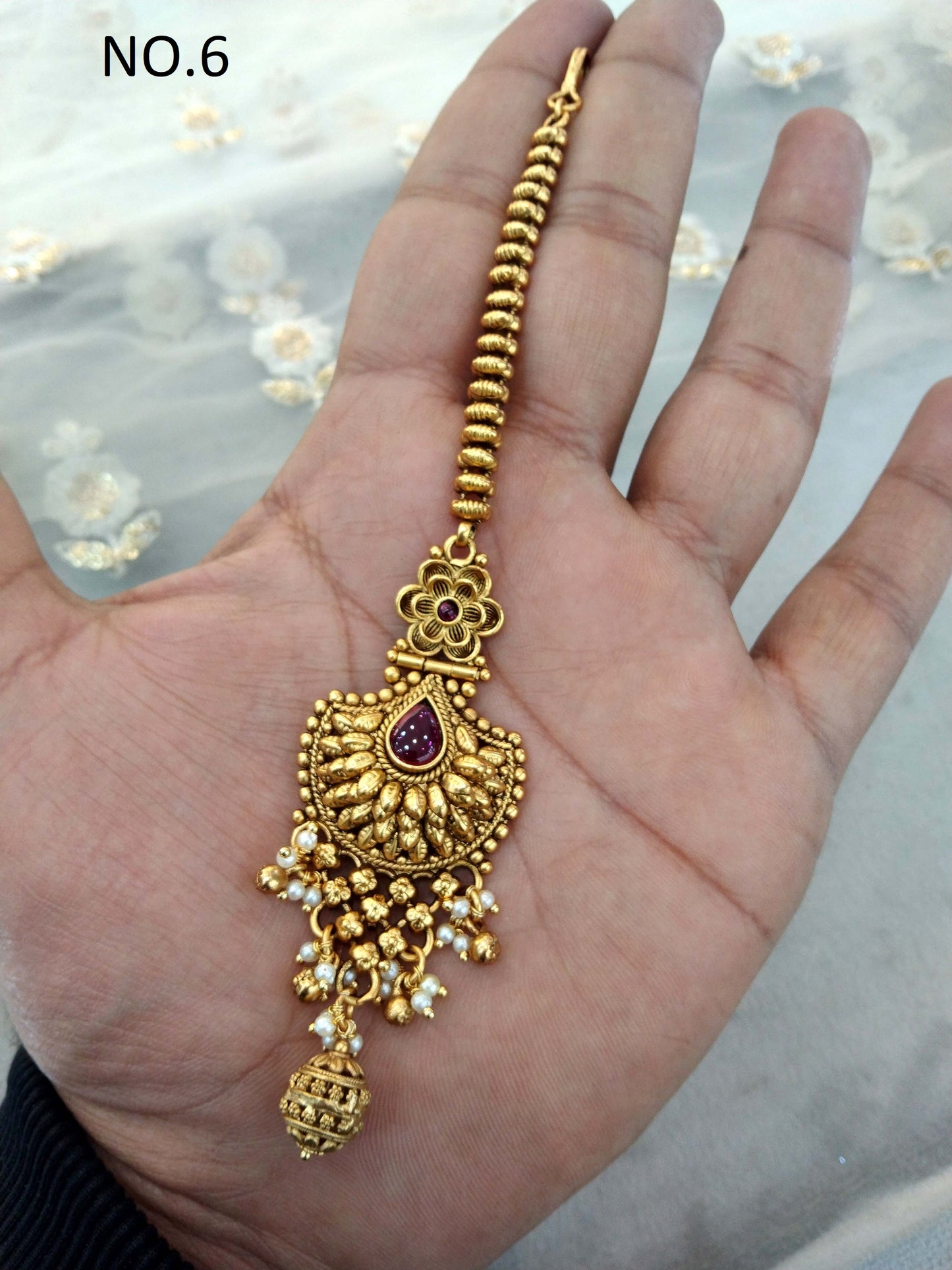 Gold polki Tika Tikka Jewellery Indian Headpiece Tikka toni Jewellery