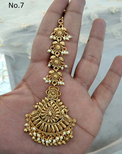 Gold polki Tika Tikka Jewellery Indian Headpiece Tikka toni Jewellery