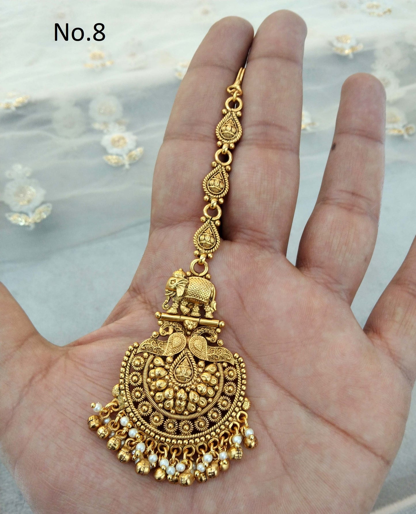 Gold polki Tika Tikka Jewellery Indian Headpiece Tikka toni Jewellery