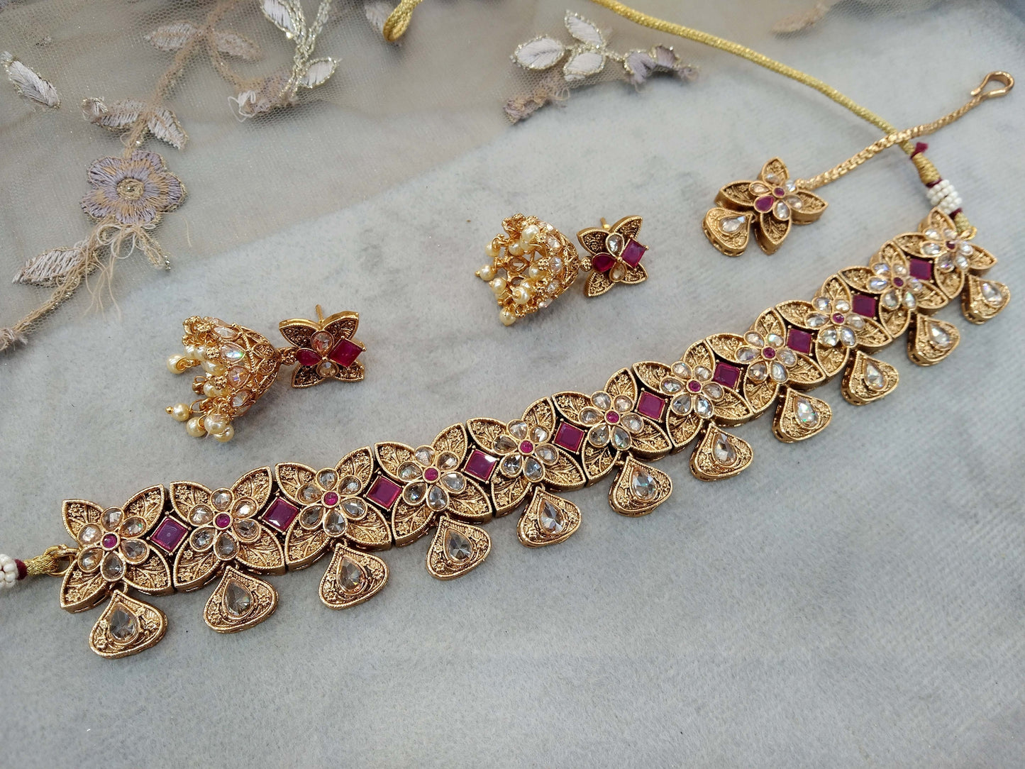 Choker Set / India polki  choker Jewellery set/Indian levit choker set