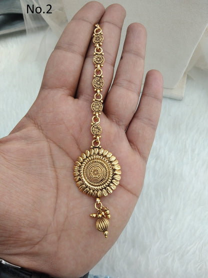Gold polki Tika Tikka Jewellery Indian Headpiece Tikka toni Jewellery
