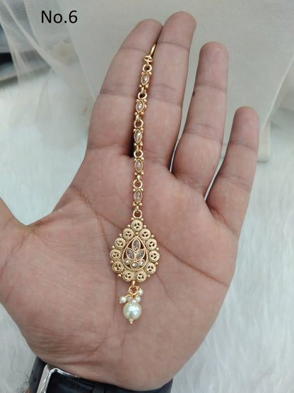 Gold polki Tika Tikka Jewellery Indian Headpiece Tikka toni Jewellery