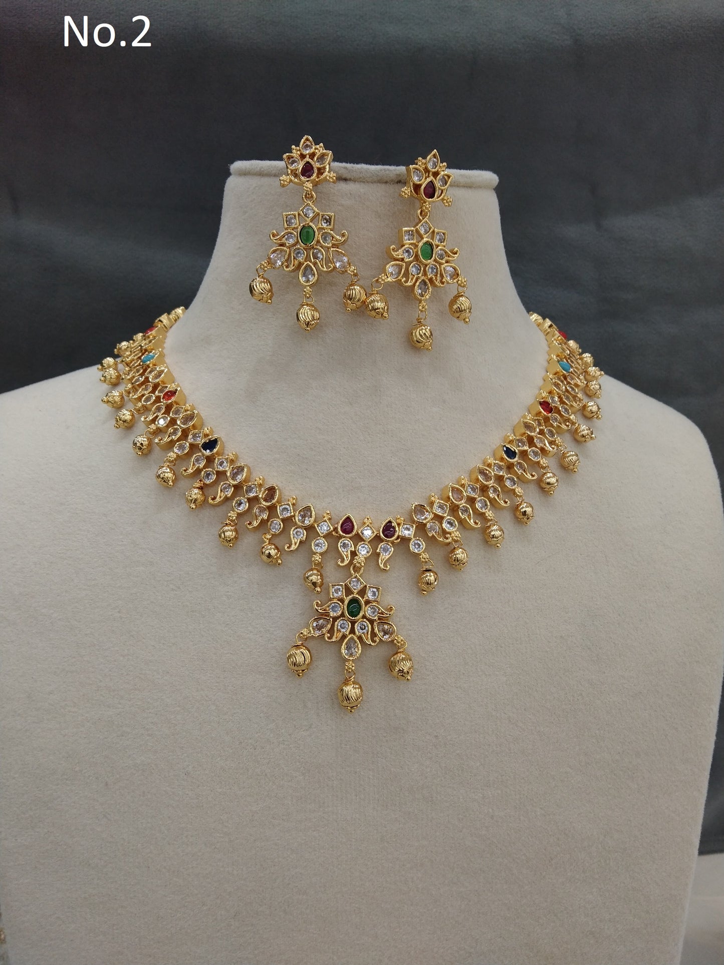 Gold necklace Jewellery Set/ gold polki necklace Indian tishi Jewellery