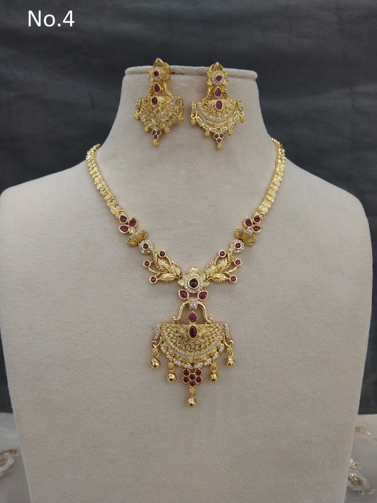 Gold necklace Jewellery Set/ gold polki necklace Indian tishi Jewellery